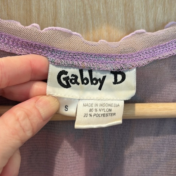 Vtg Y2K Fairycore Top Sequined Beaded Sheer Patchwork Blouse Size Small - Picture 3 of 5